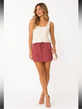 Zara Mango Pink Ivory Colorblock Silky Tank Mini Dress XS Zara Fast Ship